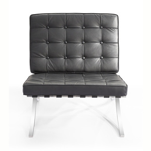 Sillón Clásico <span class=keywords><strong>Barcelona</strong></span> de Venta Directa de Fábrica, Estructura Curva de Acero Inoxidable, Sillón Individual de Descanso para Villa, Hotel u Oficina - Product Image 3