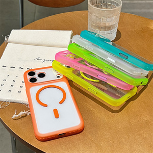 Nueva Funda Magnética Transparente Fluorescente para Teléfono Móvil iPhone 17 16 15 14 Pro Max, Carcasa Trasera Antigolpes de PC - Product Image 4