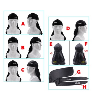 Vente en gros et <span class=keywords><strong>livraison</strong></span> <span class=keywords><strong>rapide</strong></span> de cheveux en soie avec logo personnalisé <span class=keywords><strong>durag</strong></span> turban bas en satin quantité minimale de commande durags pour hommes - Product Image 4