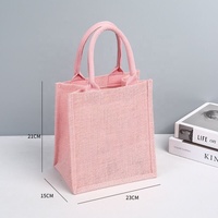 Sac de courses en jute bio écologique réutilisable, fourre-tout en toile de jute avec logo, idéal pour les boutiques de mode