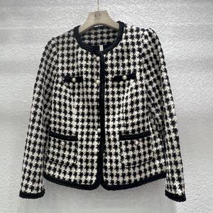 Nueva moda elegante señora chaqueta Mil Pájaros vestido a <span class=keywords><strong>cuadros</strong></span> <span class=keywords><strong>abrigo</strong></span> chaquetas abrigos para mujer - Product Image 3