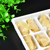 Barquette en plastique PP carrée jetable et recyclable MINXING MX-J18 pour emballage de raviolis, aliments surgelés, nouilles, pizzas, sucre