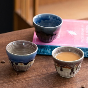 120ML Kung Fu Retro Master <b>Cup</b> Tea <b>Cup</b> Handmade Japanese Style Single <b>Ceramic</b> <b>Cup</b> and Saucer Vintage Design Home Drinkware - Product Image 2