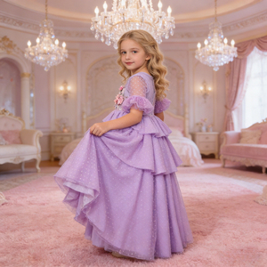 Abiti Eleganti da Festa per Bambine Stile Principessa Isabella di <span class=keywords><strong>Encanto</strong></span>, Vestiti Lunghi con Decorazioni Floreali, Stili Personalizzabili - Product Image 3