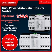 Saklar Transfer Otomatis Dual Power 2P 32A Fasa Tunggal CB ATS Switch Kapasitas Pemutusan 6kA Arus Rangka 10A untuk Penggunaan Rumah Tangga