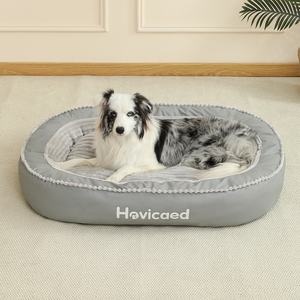 Cama para mascotas de espuma de lujo antiansiedad personalizada Hovicaed, cama ortopédica para perros grandes, lavable - Product Image 5