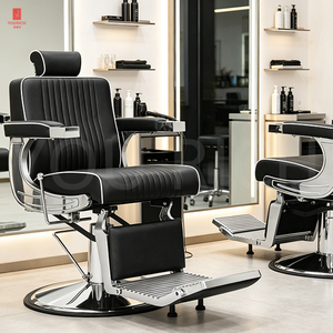 Nouveau Fauteuil de Barbier Robuste pour Salon de Coiffure avec Grande Pompe Hydraulique - Product Image 2