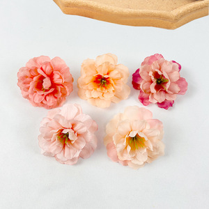 Tête de fleur de pivoine artificielle de 6 cm de diamètre, fausse fleur à base de fibre naturelle pour décorations de mariage et épingles à cheveux - Product Image 2