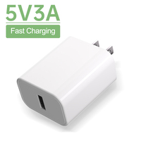 Chargeur USB CE FCC 15W 5V3A, charge rapide, adaptateur mural avec prise US/EU/AU pour iPhone 15 14 13 12 Pro/Max