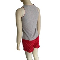 Pyjama court pour femmes en jersey de coton et de bambou respirant brodé, taille plus, été