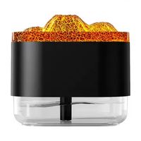 Diffuseur d'arômes ultrasonique de bureau Volcano Home, lumière nocturne, mini humidificateur USB à brancher, brume de flamme, humidificateur d'air
