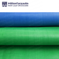 Million 100g Bâche PE imperméable 1.8*90m Couleur Bleu Vert, Bâche PE imperméable pour camion, Housse de protection pour voiture, Rouleaux de bâche PE