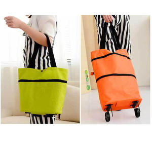 <b>Foldable</b> Shopping <b>Trolley</b> Bag Reusable Grocery Bags Food Organizer Ideal Gifts for Relatives and Friends - Product Image 2
