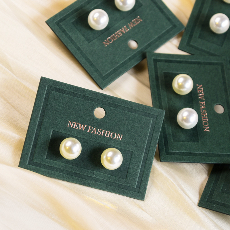 Логотип на заказ, витрина для ювелирных изделий, ожерелье, серьги, бумажный штамп, бумажный держатель для витрины и упаковки