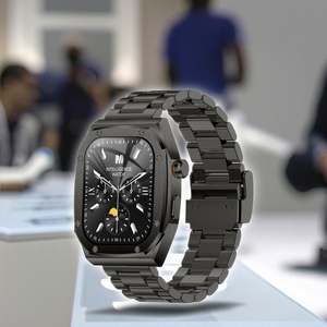 스마트 워치 안드로이드 IPS 디스플레이 터치 스크린 알람 시계 수면 추적기 IP67 방수 스테인레스 스틸 밴드 무선 남여 공용 - Product Image 4