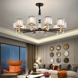 Lámpara de techo moderna de cristal con múltiples cabezales E27 LED para sala de estar, comedor, dormitorio. - Product Image 1