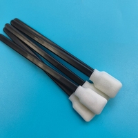 707 Tampon de nettoyage sans peluches à manche noir, rectangulaire, en mousse, pour le detailing automobile, les imprimantes et les salles blanches