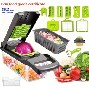 Cortador de Verduras Multifuncional de 16 Piezas, Rebanador y Picador de <span class=keywords><strong>Cocina</strong></span>, Rallador de Frutas y Verduras - Product Image 5
