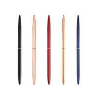 Stylo à bille en métal de luxe, style publicitaire cadeau, or Rose ou argent, Logo personnalisé, mètres fins, pour hôtel