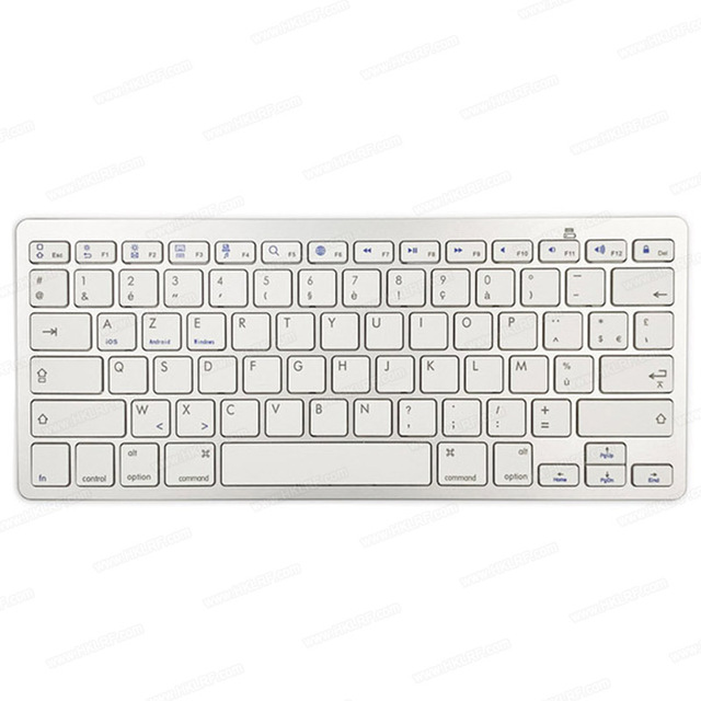 French Wireless Keyboard 78Keys Bluetooth Ultra Slim for Laptop/Windows OS