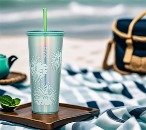 แก้วน้ำพลาสติกสองชั้นแบบใหม่ ปี 2024 ทนทานและยั่งยืน พร้อมหลอดดูด ปลอดสาร BPA ล้างในเครื่องล้างจานได้ เหมาะสำหรับงานปาร์ตี้ - Product Image 3