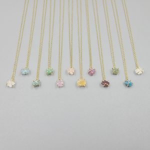 Collar de piedra de cristal Natural chapado en oro de 18K, amatista Natural, cuarzo rosa, joyería de piedras preciosas - Product Image 2