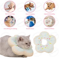 Colliers réglables en forme de cône Elizabeth pour animaux de compagnie Collier de récupération étanche pour chien et chat
