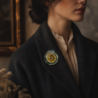 Broche florale magnétique pour femme, sans perçage, en émail, motif fleur géométrique, plaqué or, bijou vintage tendance