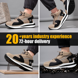 Mikrofiber üst fonksiyonel ile GUYISA anti-delinme güvenlik ayakkabıları iş çizmeleri çelik taban PU taban ile yeni stil - Product Image 2