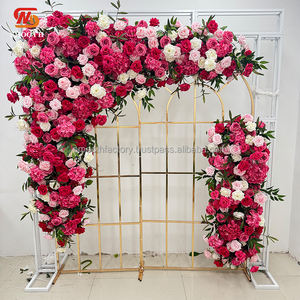 Camino de Mesa de Flores Hechas a Mano con Rosas y Peonías Rosadas Personalizadas LEDA, Flores Artificiales Suaves e Irregulares para Bodas y Fiestas - Product Image 4