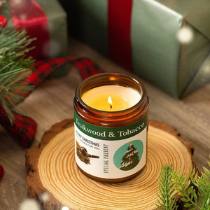 Customized cross-border smokeless scented <b>candles</b>, indoor living room decorations, souvenirs, retro-style black bottle - Product Image 4