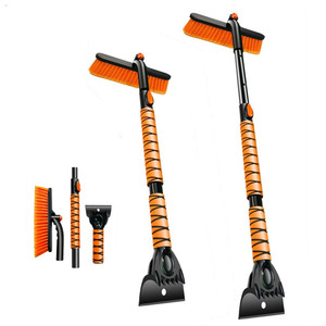 Spazzola da Neve per Auto Estensibile <span class=keywords><strong>e</strong></span> Staccabile, Raschietto per Ghiaccio con Impugnatura in Schiuma Plastica, Testa Girevole a 360° per <span class=keywords><strong>Camion</strong></span> <span class=keywords><strong>e</strong></span> SUV - Product Image 1