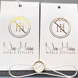 מחיר הסיטונאי מותאם אישית תוויות לוגו פרטי תג זהב נייר תג זהב נייר מותאם אישית - Product Image 1