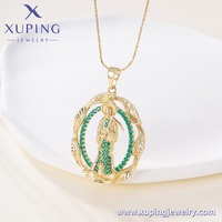 X000959069 Bijoux XUPING Pendentif Hip Hop Religieux en Cuivre Plaqué Or 14K