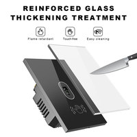 Interrupteur intelligent WiFi+BLE LangYeao, interrupteur à capteur infrarouge sans contact, compatible avec Alexa/Google Home/Tuya APP