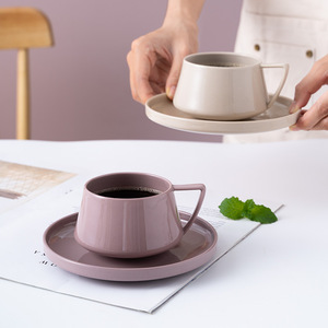 Ensemble <span class=keywords><strong>de</strong></span> tasses à café et soucoupes en céramique, 250 ml, pour le lait au thé, le petit-déjeuner, l'eau potable, style nordique, pour la maison, pour les couples, pour Noël - Product Image 3