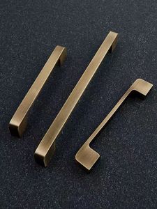 Penjualan Panas Gagang Pintu Lemari Gaya Sederhana Warna Perunggu, Gagang Kabinet Kuningan Antik Solid, Tarikan Lemari, Kenop Laci Bulat - Product Image 3