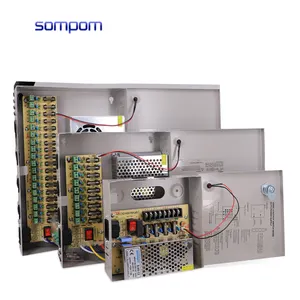 Desain baru 12V 15A 18CH catu daya CCTV dengan cadangan baterai output tunggal LED driver tegangan konstan