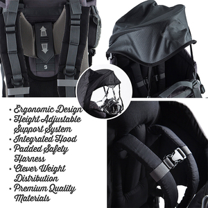 Sac à dos pour bébé de qualité supérieure sac de transport pour bébé léger et durable sac à dos pour la randonnée avec les enfants - Product Image 4