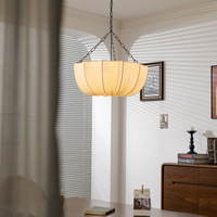 Lustre en tissu de Style Wabi-sabi pour le salon, la chambre et le restaurant.