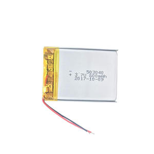 DTP503040 <span class=keywords><strong>3</strong></span>,7 V 500 mAh LiPo battery with PCB - Product Image 1