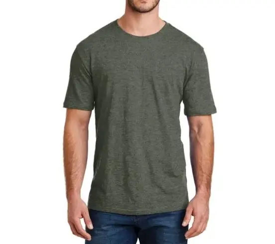 Custom Zachte Zeefdruk Tri Blend T-Shirt 50% Polyester 25% Katoen 25% Rayon T-Shirt Voor Mannen Grafisch T-Shirt Unisex
