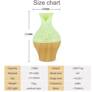 Diffuseur d'arômes YX-Crack 2, humidificateur USB avec base en bois craquelé pour la maison, moins de 10 m² - Product Image 4