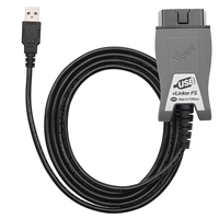 Escáner OBD2 HS CAN, Herramienta de Diagnóstico para Autos, Lector de Códigos Vgate VLinker FS FEPS USB 12 V con Pantalla LCD, Garantía de 12 Meses