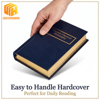 Libro de tapa dura con borde dorado personalizado, filosofía occidental, cubierta azul marino texturizada, borde dorado en lámina, cosido a mano