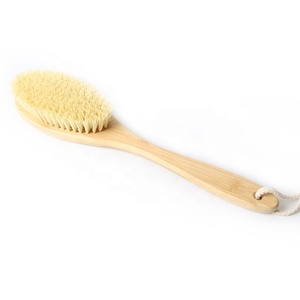 Unique Design Natural Sisal Bristle <strong>Back</strong> <strong>Brush</strong> Long Handle Wooden Dry Body <strong>Brush</strong> - Product Image 6