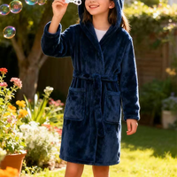 Peignoir à capuche pour enfants, nouveau style, imprimé personnalisé, pyjama pour filles, vente en gros, peignoirs en flanelle douce pour filles, vêtements de maison