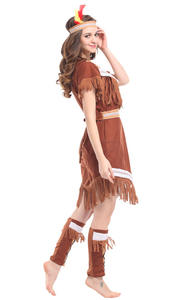 Disfraces de Halloween Tassels Indian Queen Disfraces de Halloween para mujeres <span class=keywords><strong>Pocahontas</strong></span> Indian Wild West Fancy Dress - Product Image 5