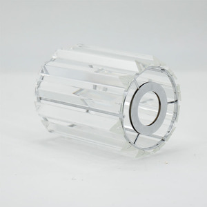 Paralume Cilindrico per Lampadario, Accessorio Creativo <span class=keywords><strong>in</strong></span> <span class=keywords><strong>Vetro</strong></span> Trasparente, Portalampada LED Moderno con Cavo 120 - Product Image 5