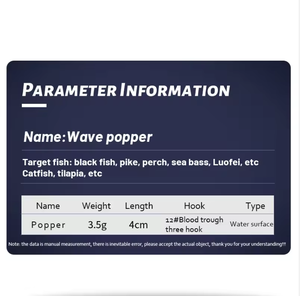 Aotuo Leurre Bionique Popper 4cm 3.5g en Plastique Dur, Appât Artificiel pour Truite, Black-bass et Eau Douce - Vente Chaude - Product Image 2